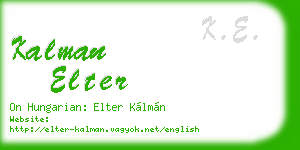 kalman elter business card